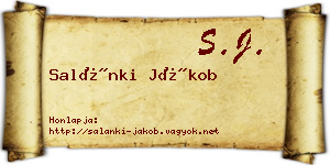 Salánki Jákob névjegykártya